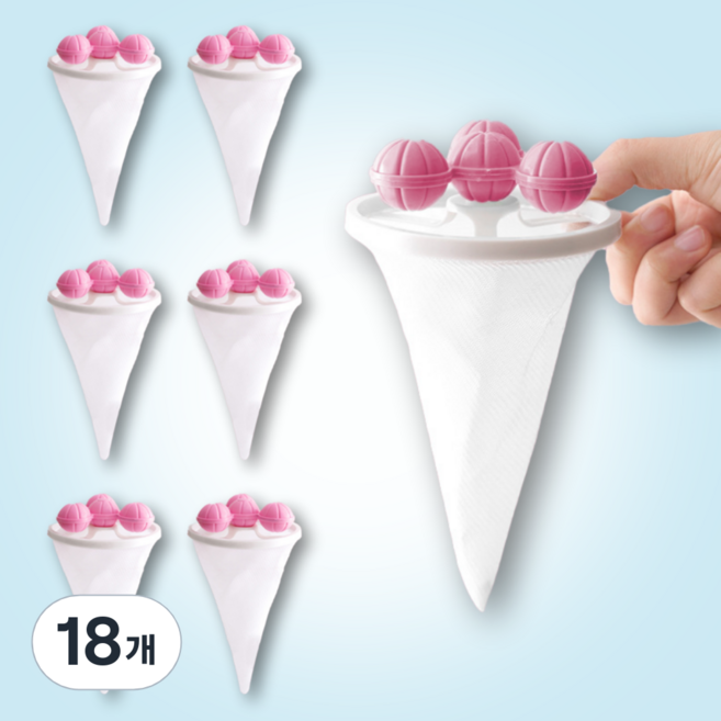 헤인느 통돌이 호환 세탁기 거름망 먼지 제거 빨래망, 18개, 핑크