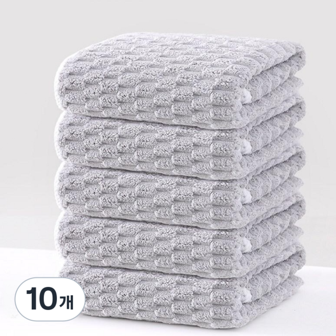 ahomeone 프리미엄 호텔수건 부드러운 속건 수건, 10개, 그레이