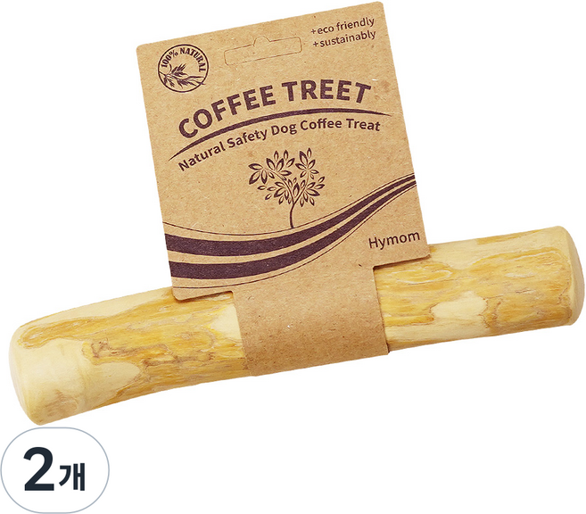 커피트릿 우드스틱 강아지 장난감, 2개