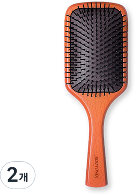 [쿠팡특가] 루토닉스 정전기방지 우드 패들브러쉬 볼륨빗 쿠션 헤어브러쉬, 2개