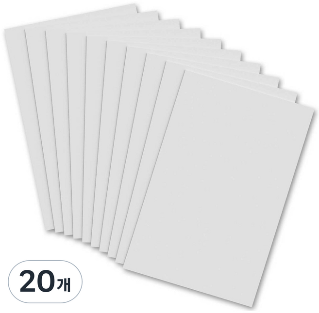 다한진 백색 포맥스판 A5(148mm210mm*5T) 두께5mm DIY용 교재용 미술용, 20개, 5mm