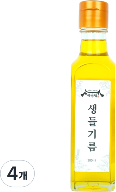 하남댁 건강지키미 저온압착 생들기름, 4개, 300ml