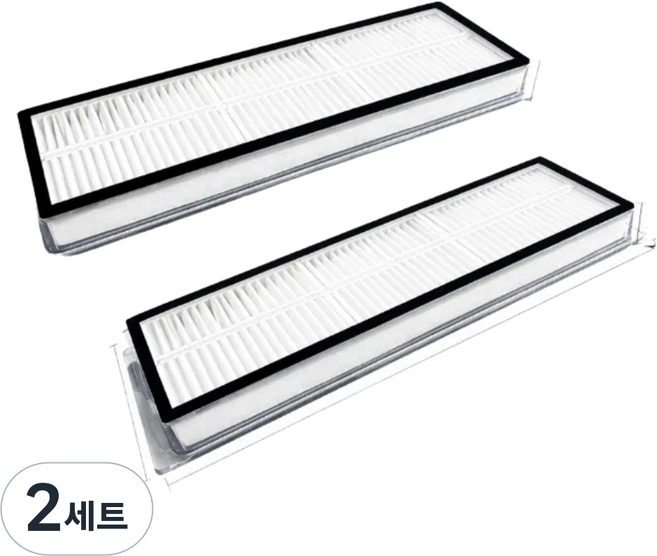 샤오미호환 로봇청소기 소모품 필터 물걸레패드 메인브러시 사이드브러시 먼지봉투 X10 X10+ X10PLUS X20 X20+ X20PLUS X20PRO S20+ S20PLUS, 2세트, 필터2개