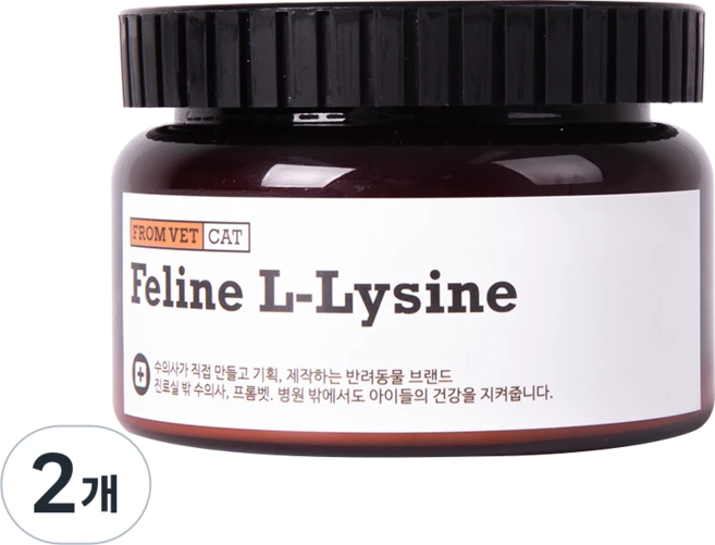 프롬벳 고양이 엘라이신 영양제, 피부/피모, 2개, 100g - 쿠팡