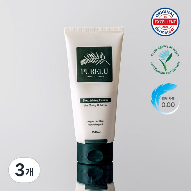 퓨어루 고보습 아기 크림, 3개, 150ml