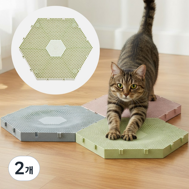 고양이스크래쳐 퍼즐 고양이 장난감 고양이용품, 2개, 그린