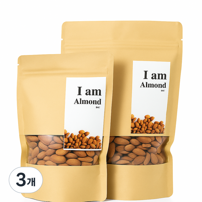 [나나컴퍼니] 캘리포니아 햇 볶음아몬드, 3개, 300g