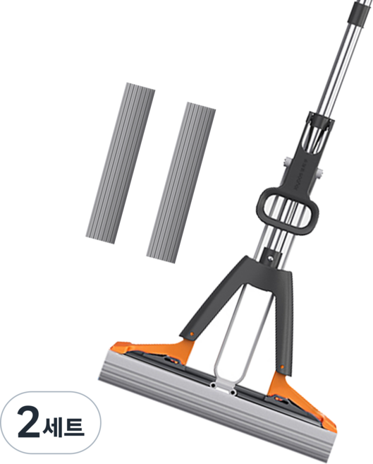 조이보스 매직 펄프 청소기 밀대 걸레 + 리필 패드 2p 세트, 2세트