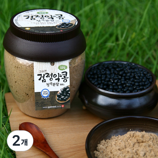 구뜨밀 고소한 검정약콩 청국장 분말, 500g, 2개