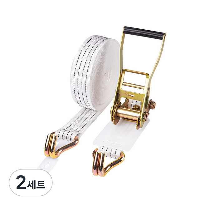 신명자동바 50mm 환봉 세트 깔깔이바 라쳇바 화물바 고정바, 2세트, 화이트