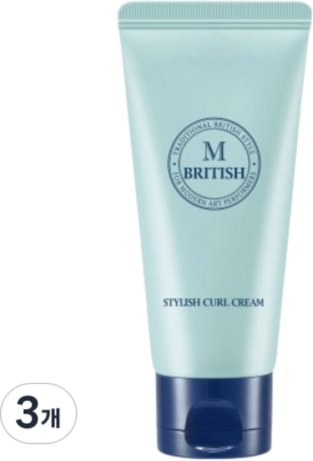 브리티시엠 스타일리시 컬 크림, 3개, 50ml