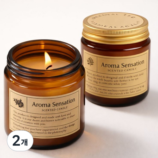 보르넬리 향기좋은 향초 캔들 집안 주방 냄새제거, 2개, 190g, 라벤더