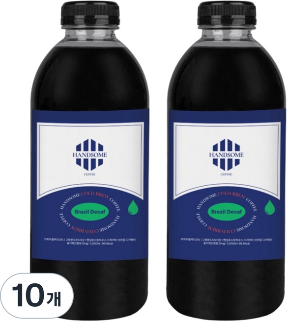 핸섬로스팅하우스 더치커피1L+1L 디카페인 콜드브루원액 1000ml, 1개입, 10개