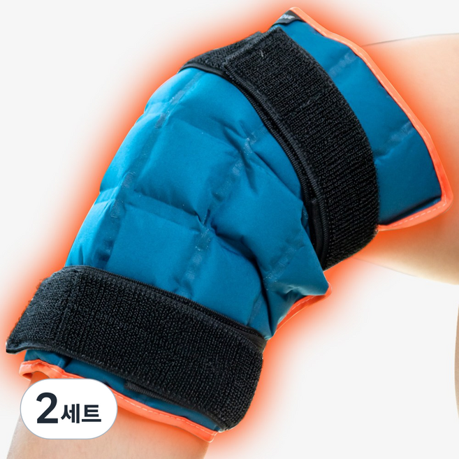 라라무브 무릎 냉온찜질팩 얼음 아이싱 다용도, 2세트, 블루