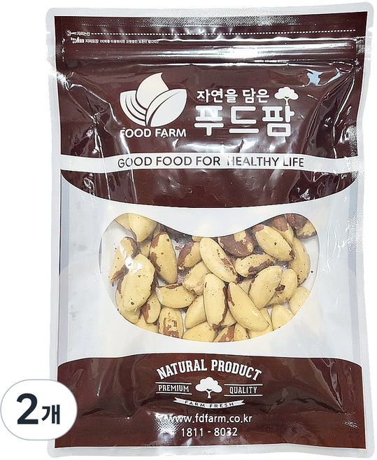 푸드팜 브라질너트 완태, 300g, 2개