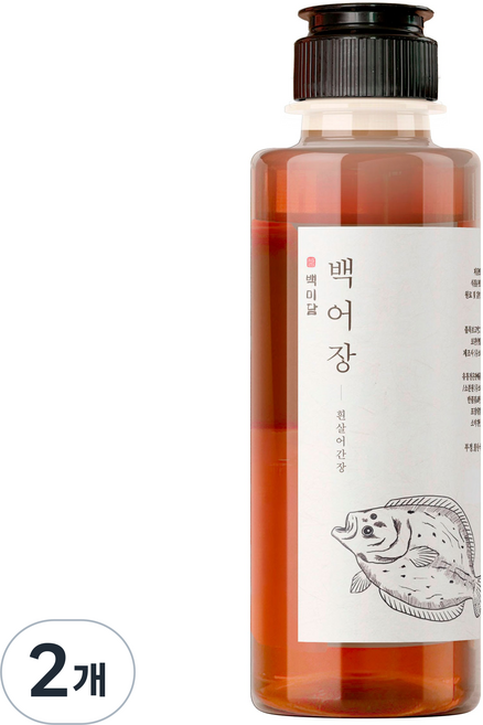 백미담 국산 어간장 백어장 가자미액젓 원액, 400g, 2개