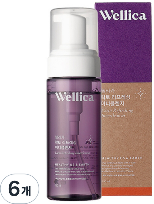 웰리카 이너클렌저 여성청결제 Y존케어, 150ml, 6개