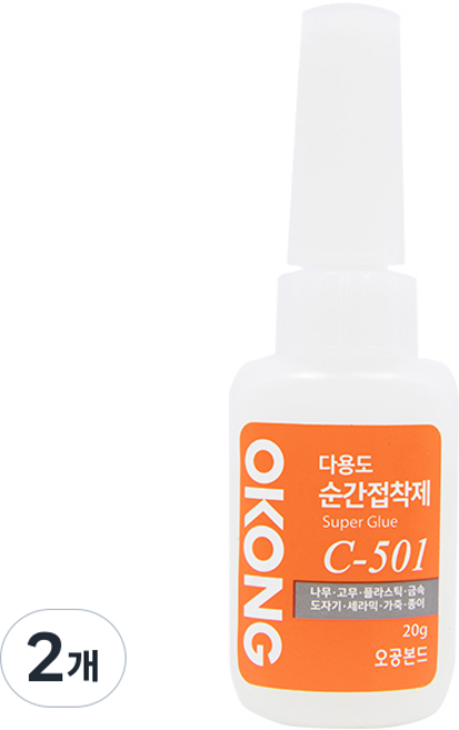 오공본드 순간접착제 C-501 20g, 2개