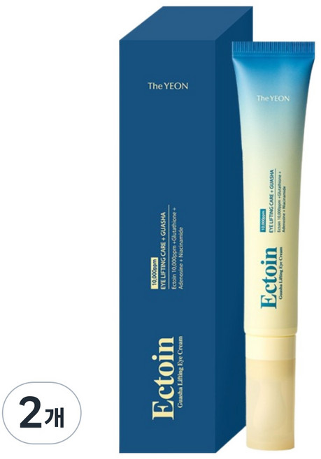 (약국입점템)더연 엑토인 괄사 리프팅 아이크림 / 다크서클 눈밑지방 주름개선, 2개, 30ml