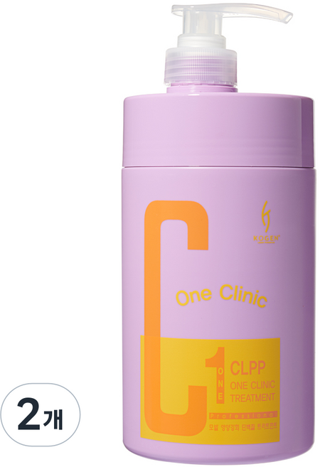 코겐 극손상모 전용 트린트먼트 CLPP 헤어팩, 1L, 2개