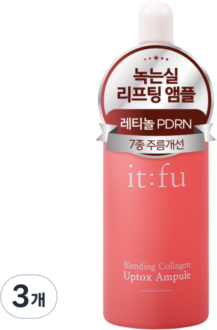 잇퓨 업톡스 앰플 녹는실 리프팅 슈퍼-PDRN 연어 레티놀 콜라겐 바쿠치올 슬로우에이징, 3개, 30ml