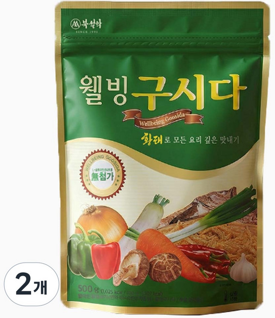 북설악 만능 분말육수 황태 웰빙구시다, 500g, 2개