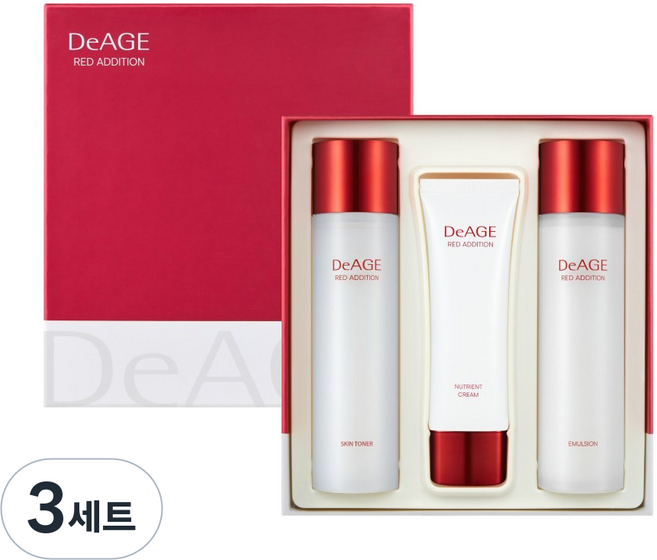 참존 디에이지 레드 애디션 클래식 스킨케어 세트 전용 기프트 박스, 3세트