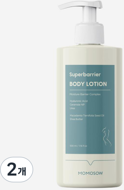 모모쏘우 슈퍼배리어 바디로션, 2개, 500ml