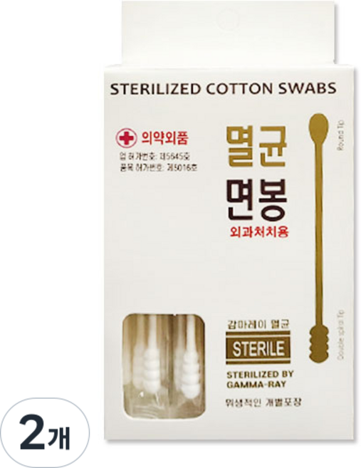 멸균 면봉, 30개입, 2개