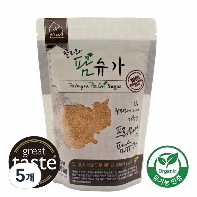 헤세드 팔미라 팜슈가, 300g, 5개