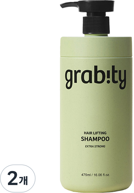 그래비티 헤어리프팅샴푸 엑스트라스트롱 탈모증상완화 극강볼륨 모발강화, 2개, 475ml