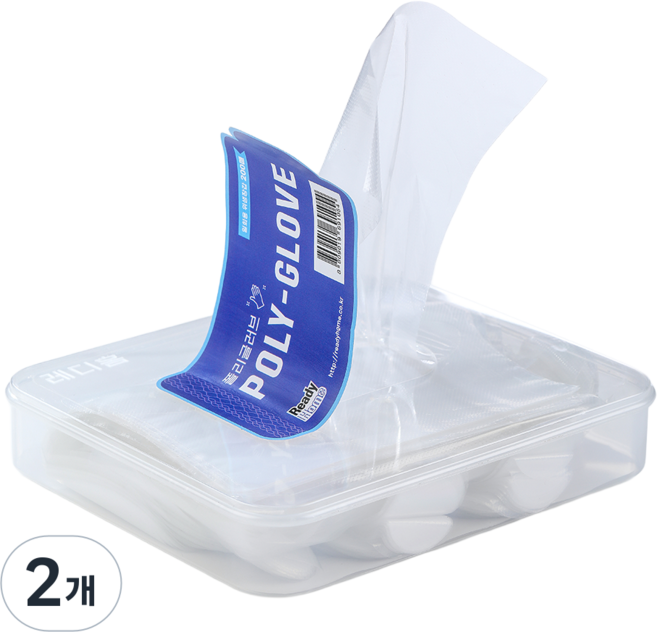 레디홈 위생장갑 위생 케이스 비닐장갑, 2개, 200개입