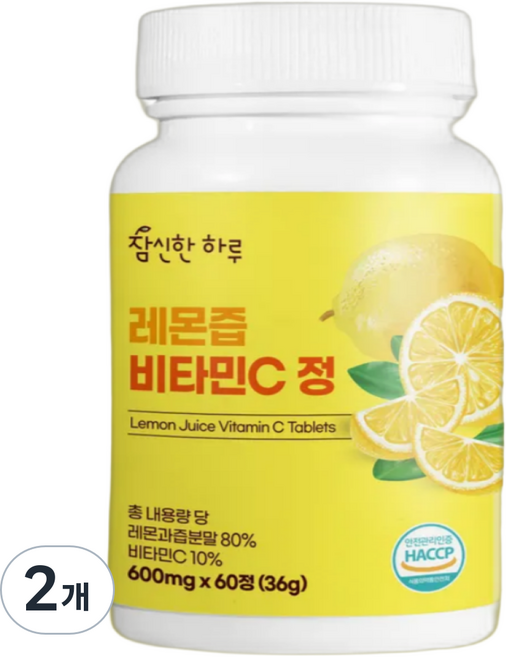 참신한하루 레몬즙 레몬수 비타민C 정 캡슐, 2개, 60정