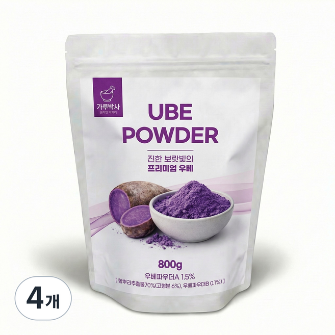 우베 파우더, 4개, 1개입, 800g