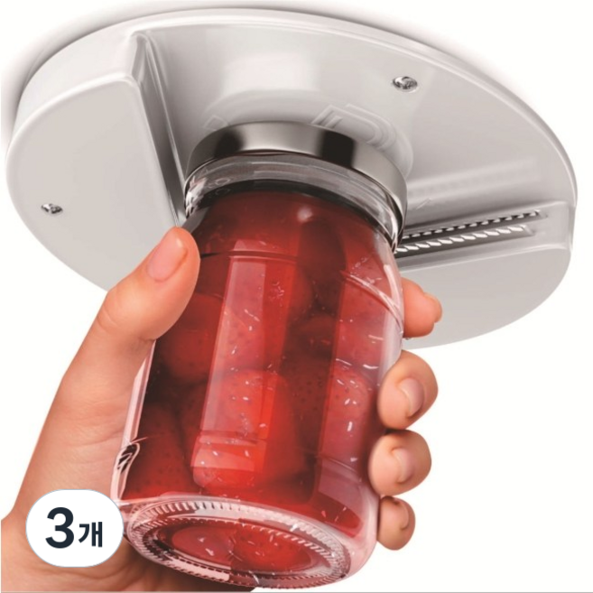 Dnc 만능 오프너 부착식 다용도 병따개 잼 소스통 뚜껑 따개 올인원오프너, 3개, 화이트