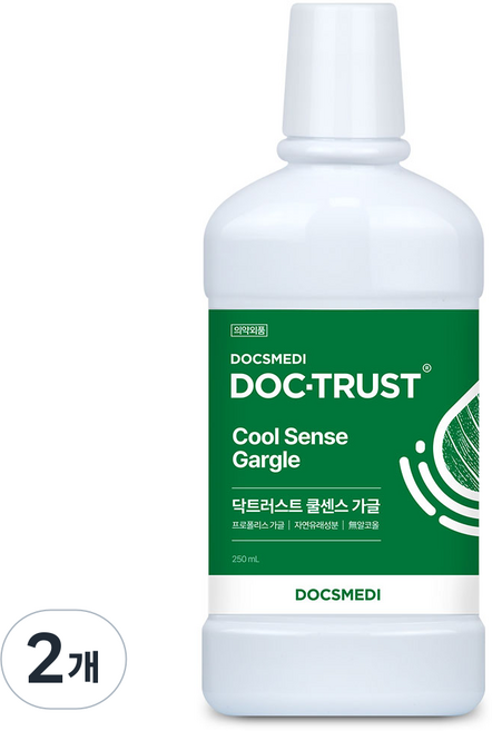 닥스메디 쿨센스 프로폴리스 천연 무알콜 가글 구강청결제, 2개, 250ml