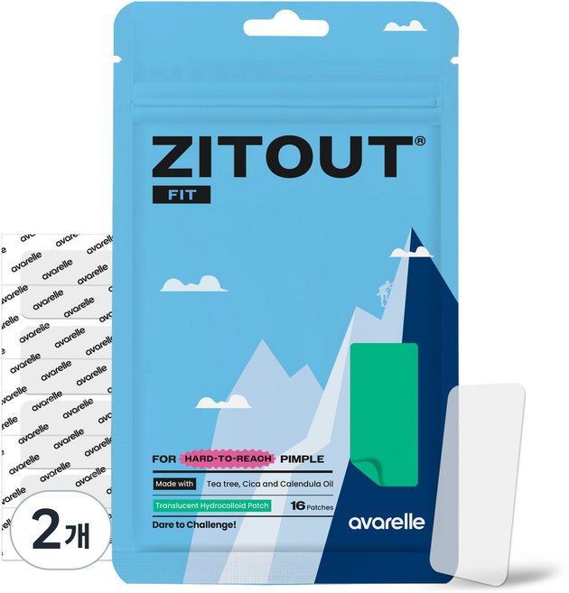 에버렐 짓아웃 트러블 패치 하이드로콜로이드 L사이즈 대형 직사각형 생활방수 진정 패치, 2개, 16개입