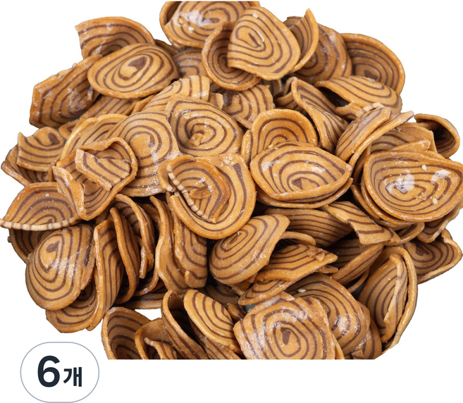 [달콤 고소 건강 간식] 20년전통 뻥튀기곡물나라 고구마형과자 옛날과자 추억의 네모스낵 단체 어르신 간식, 6개, 200g