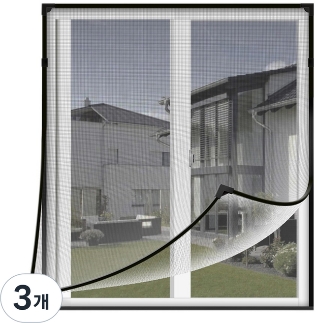 [러브버그차단] 루시아이 강력흡착 자석 탈부착 방충망 4tpyes, DIY, 3개
