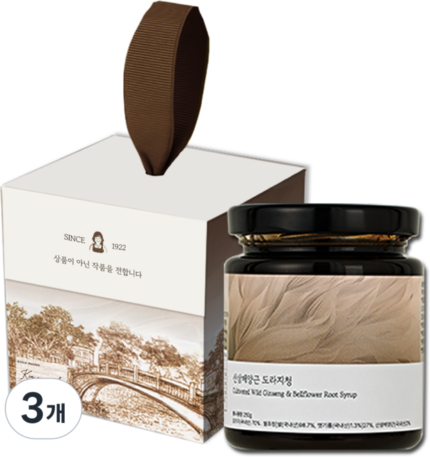 김영숙명인 산삼 약도라지청 프리미엄, 3개, 1개입, 250g