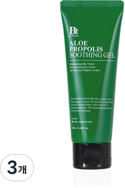 [벤튼] 알로에 프로폴리스 알로에베라 수딩젤, 100ml, 3개 - 쿠팡