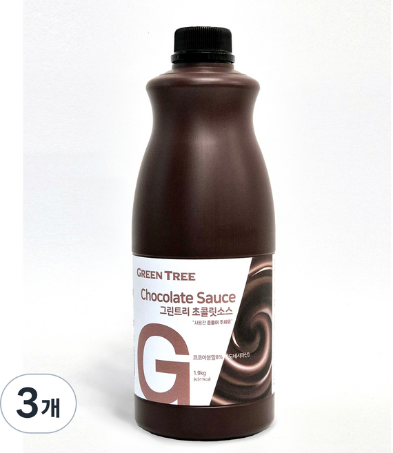 그린트리 초콜릿 소스 1.9kg, 3개