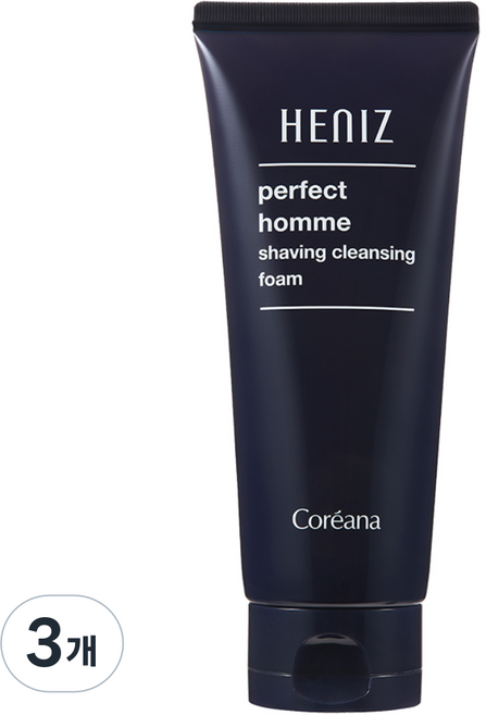 코리아나 히니즈 퍼펙트 옴므 쉐이빙 클렌징 폼 150ML 모공 피지 각질 케어 노페물 제거, 3개
