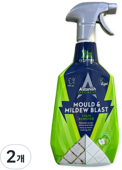 아스토니쉬 곰팡이제거제 애플버스트 영국본사생산정품, 2개, 750ml