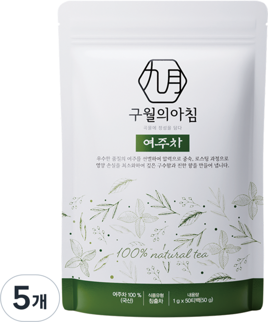 국산 쪄서볶은 여주차 삼각티백, 5개, 50개입, 1g