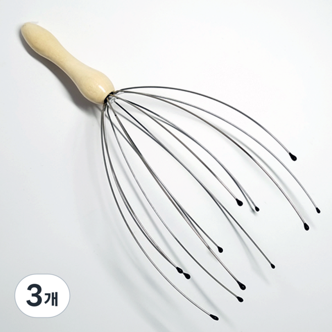 파인맨 우드 두피마사지기, 3개