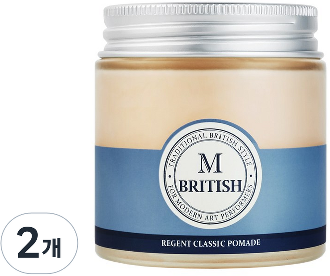 브리티시엠 리젠트 클래식 포마드 왁스, 2개, 100g