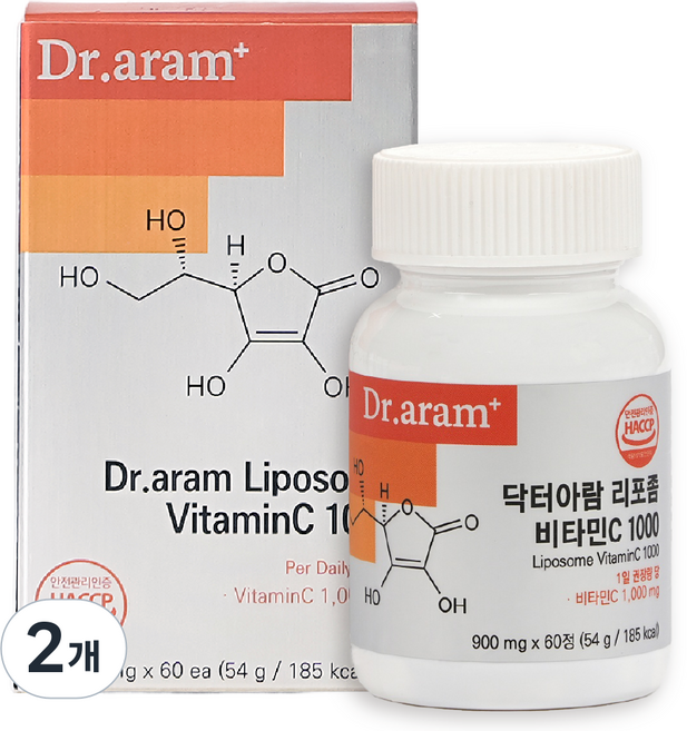 닥터아람 리포좀 비타민C 1000, 2개, 60정