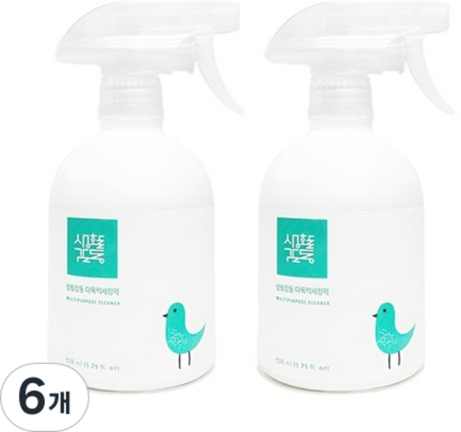 생활감동 다목적 다용도 주방 기름때 찌든때 렌지후드 인덕션 청소, 6개, 500ml