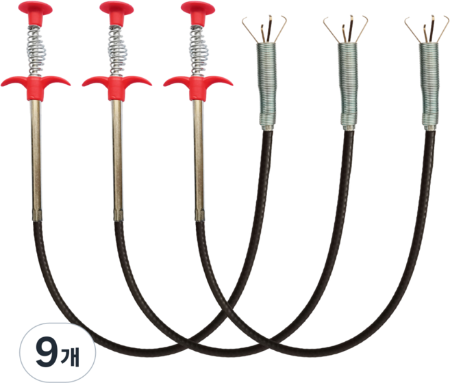 세면대 머리카락 막힘 뚫기 제거기, 9개